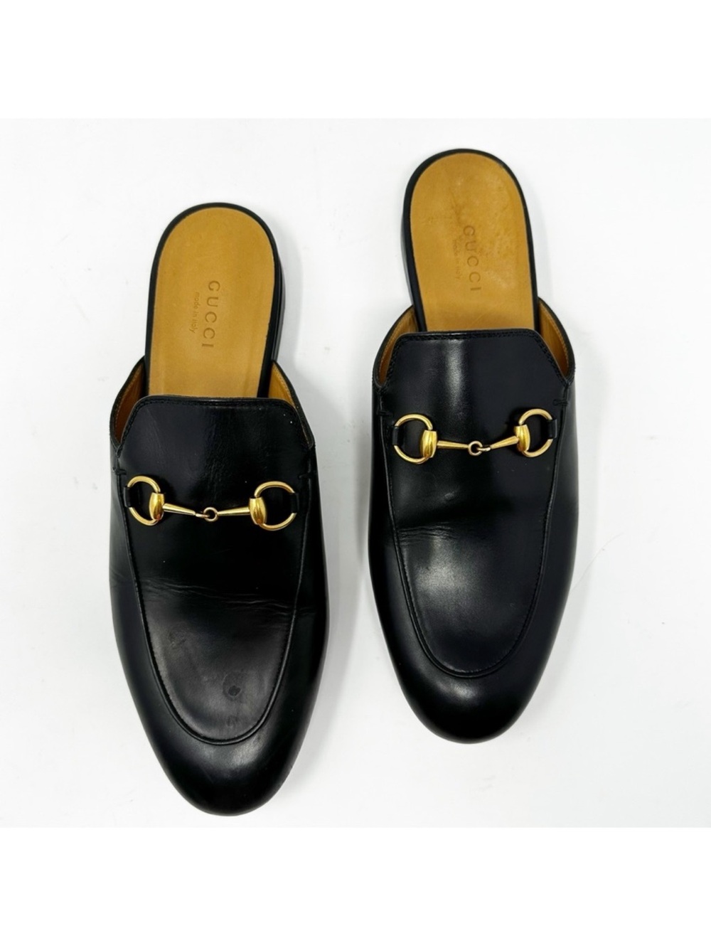 Gucci Black Leather Horsebit Slip-On Loafers - Picture 2 of 8